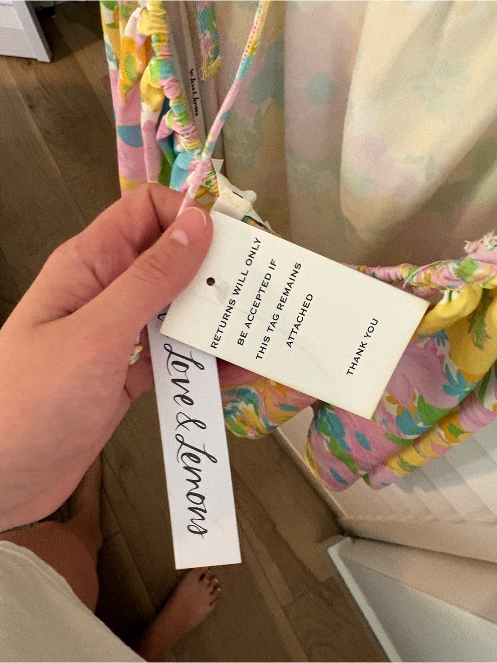 For Love And Lemons Pink Floral Tie-Front Dress - Picture 5 of 5